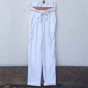 ONA by Yoon Chung paper bag pant in white